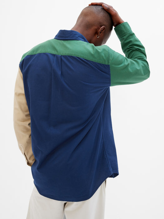 Colorblock Classic Oxford Shirt with In-Conversion Cotton
