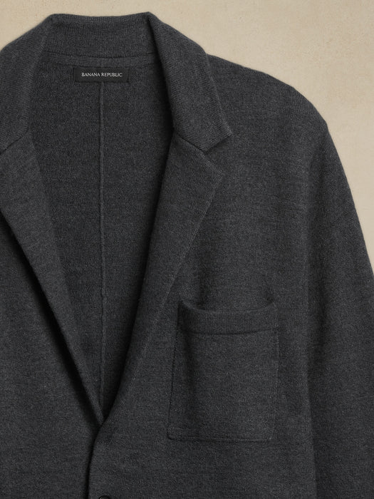 Milano Wool-Blend Sweater Blazer