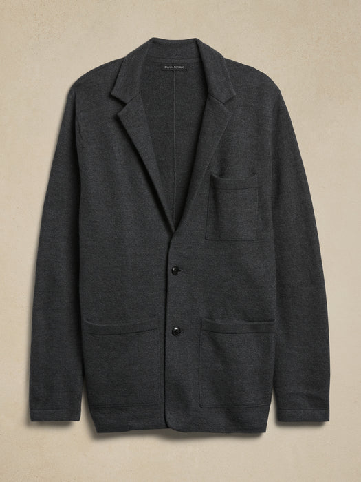 Milano Wool-Blend Sweater Blazer