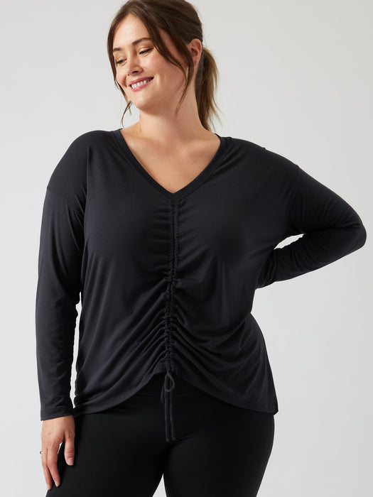 Crossover Ruched Top