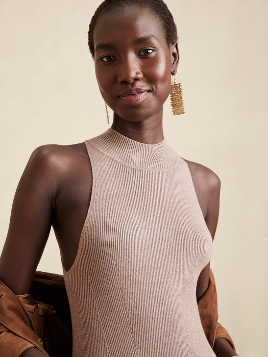 Dolce Midi Sweater Dress - Heather Taupe