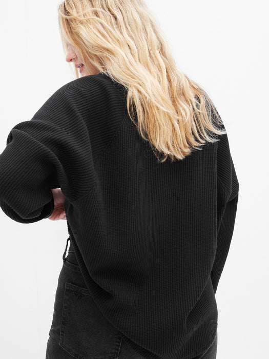 Waffle Raglan Henley T-Shirt