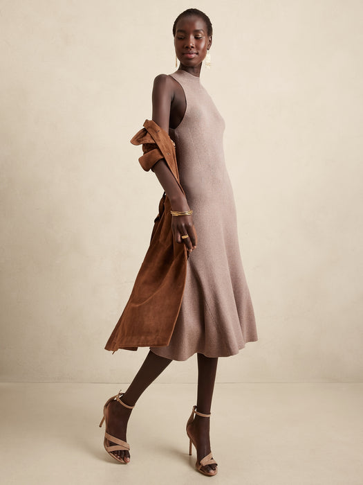 Dolce Midi Sweater Dress - Heather Taupe