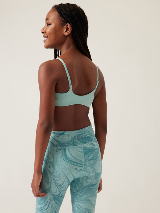 Athleta Girl Just Right Adjustable Bra - Reef Green