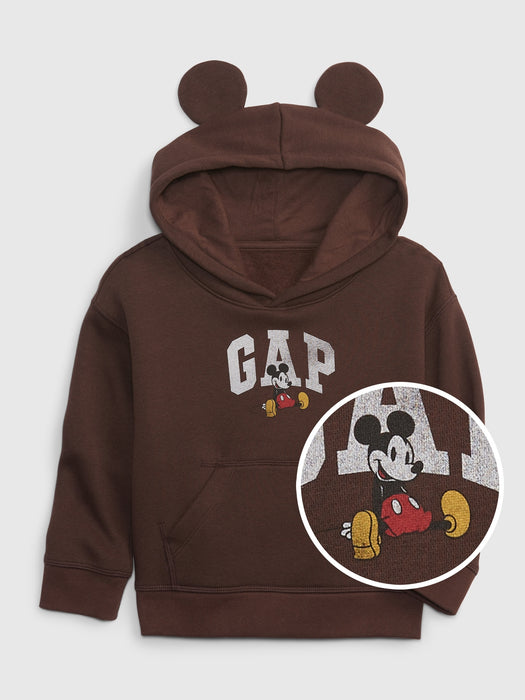Gap &#215 Disney Toddler Mickey Mouse Pullover Hoodie - dark brown
