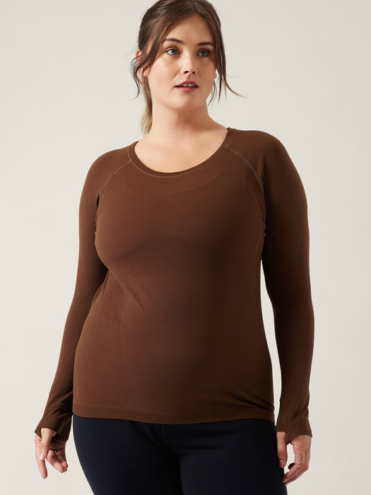 Momentum Seamless Top - Mahogany