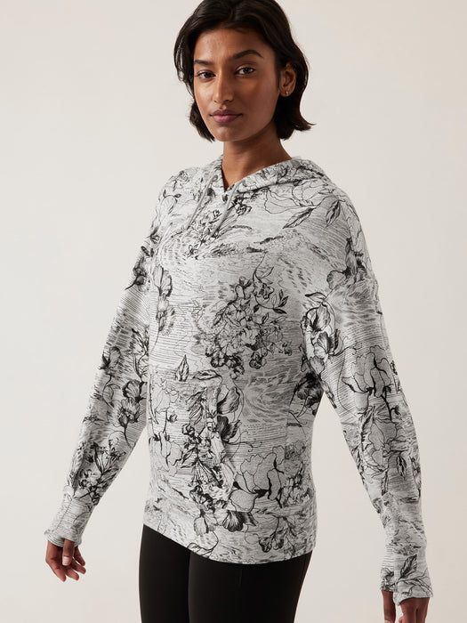 Balance Hoodie Sweatshirt - Eden Floral Grey