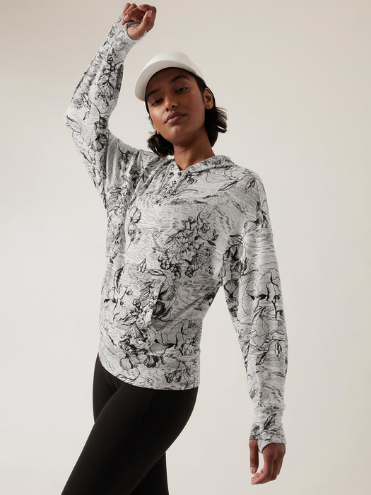 Balance Hoodie Sweatshirt - Eden Floral Grey
