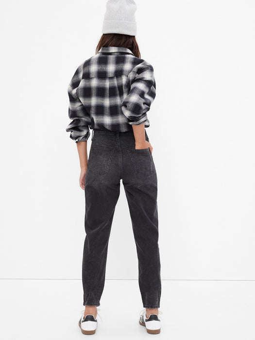 Teen High Rise Mom Jeans with Washwell