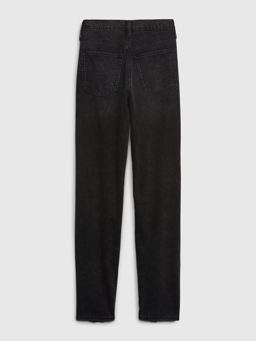 Teen High Rise Mom Jeans with Washwell