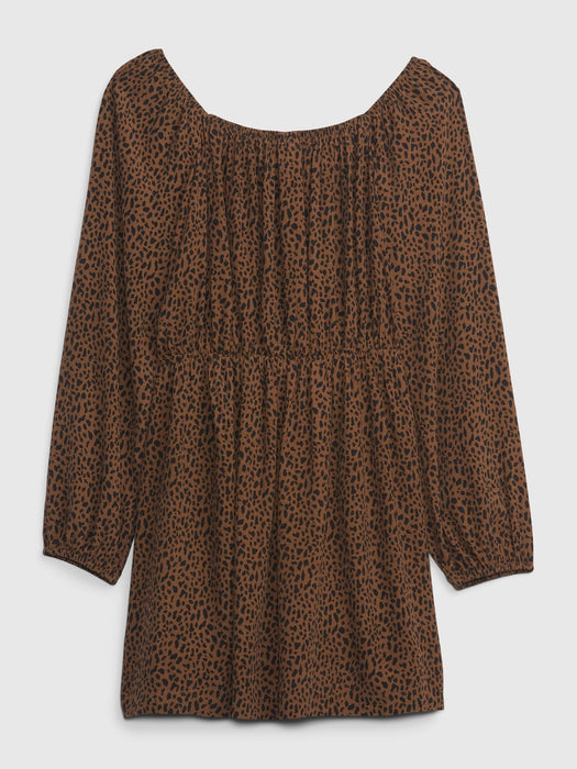 Teen LENZING&#153 ECOVERO&#153 Smocked Dress - animal print
