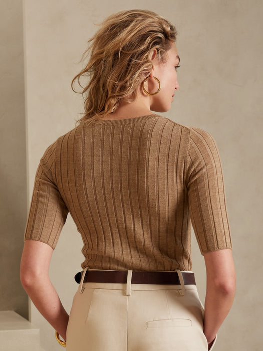 Carino Merino Short-Sleeve Sweater
