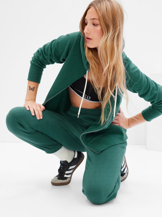 Vintage Soft Classic Full-Zip Hoodie - velvet teal green