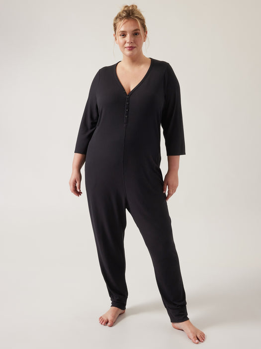 Wind Down Sleep Romper - Black