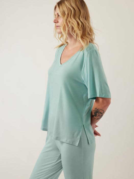 Nighttime Bliss Sleep Tee - Reef Green
