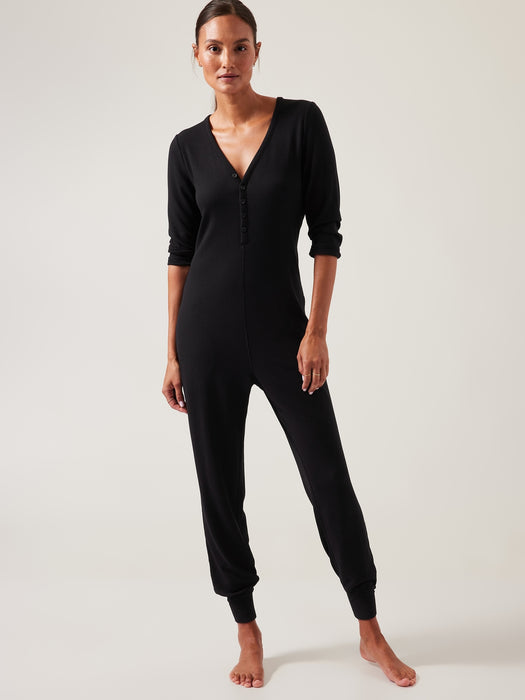 Wind Down Sleep Romper - Black