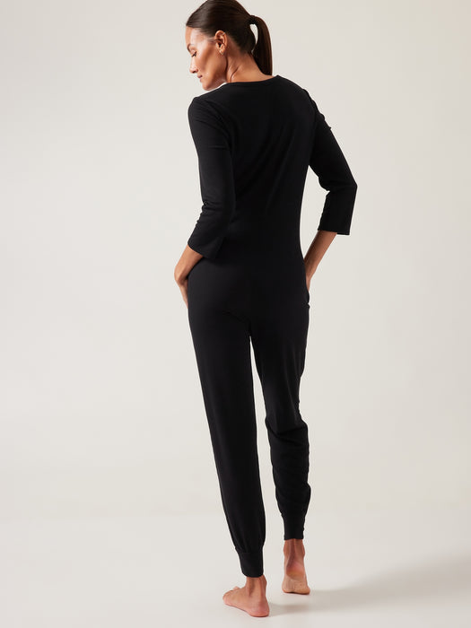 Wind Down Sleep Romper - Black