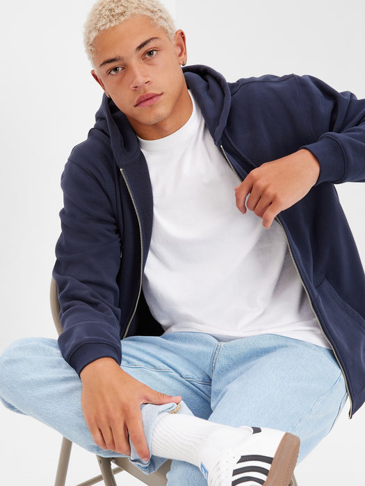 Vintage Soft Full-Zip Hoodie - blue
