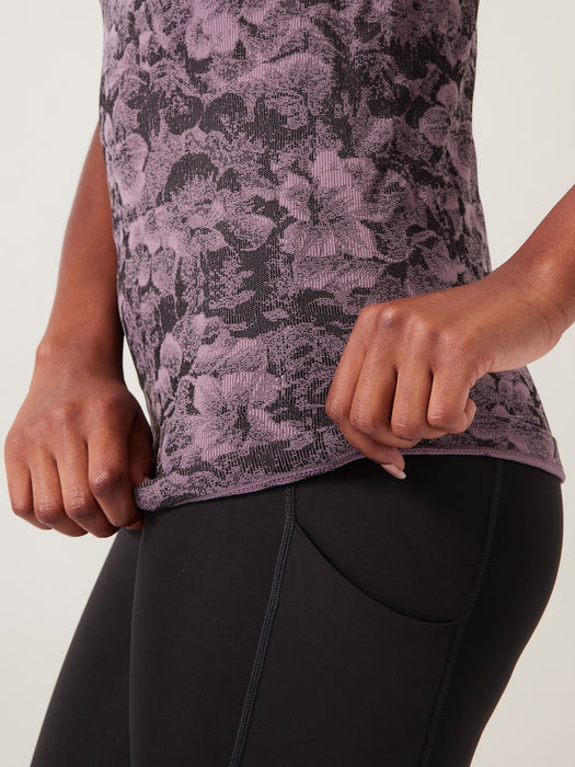 Momentum Seamless Tee - Mauve Floral