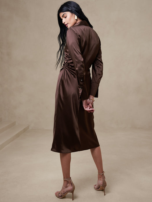 Enchant Silk Shirtdress