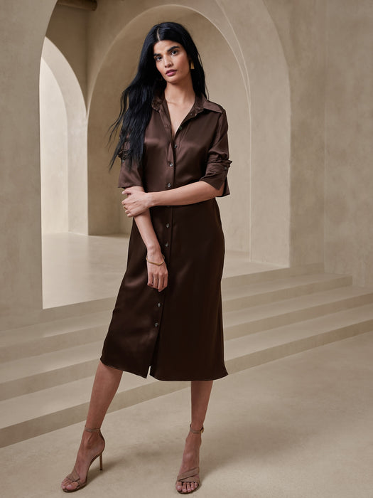 Enchant Silk Shirtdress