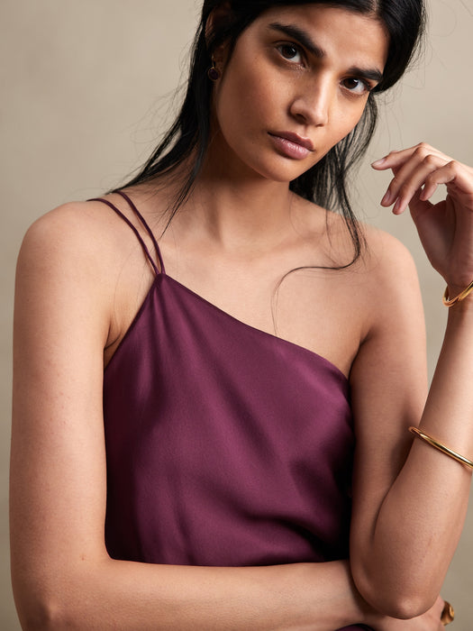 Divine Silk One-Shoulder Dress
