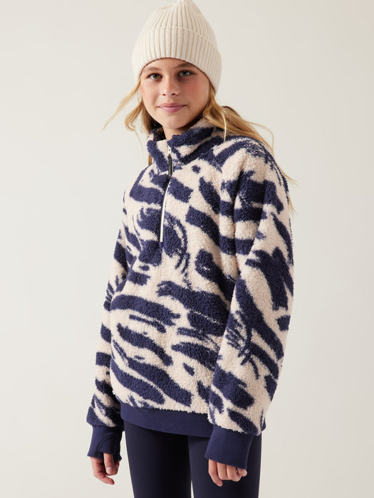 So Snug Sherpa Half Zip - Dynamo Abstract/Goodnight Nora/Chantilly Cream