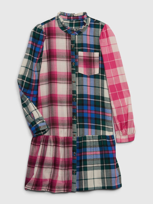 Kids Mixed Plaid Dress