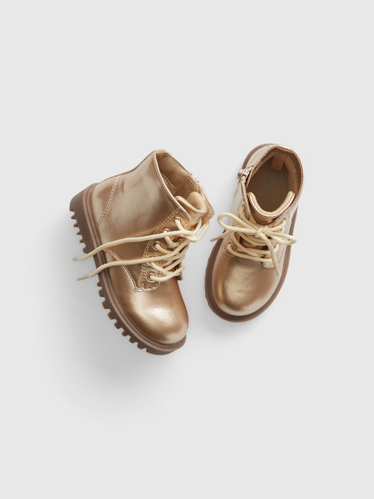 Toddler Metallic Boots - gold