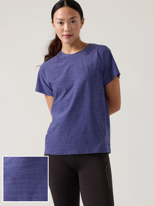 Ultimate Train Textured Tee - Noble Blue Heather