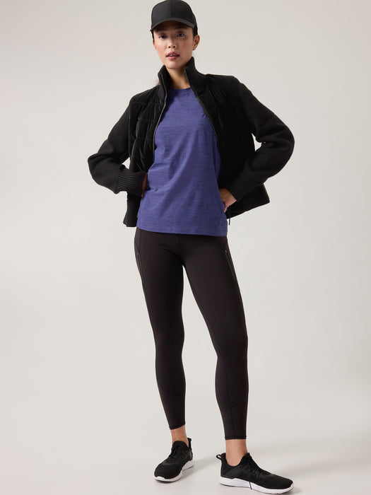 Ultimate Train Textured Tee - Noble Blue Heather