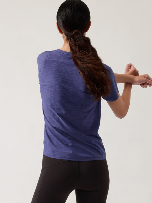 Ultimate Train Textured Tee - Noble Blue Heather