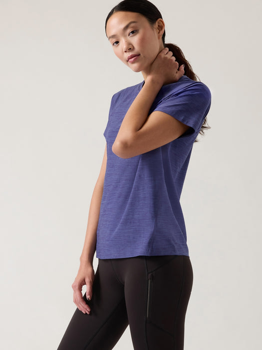 Ultimate Train Textured Tee - Noble Blue Heather