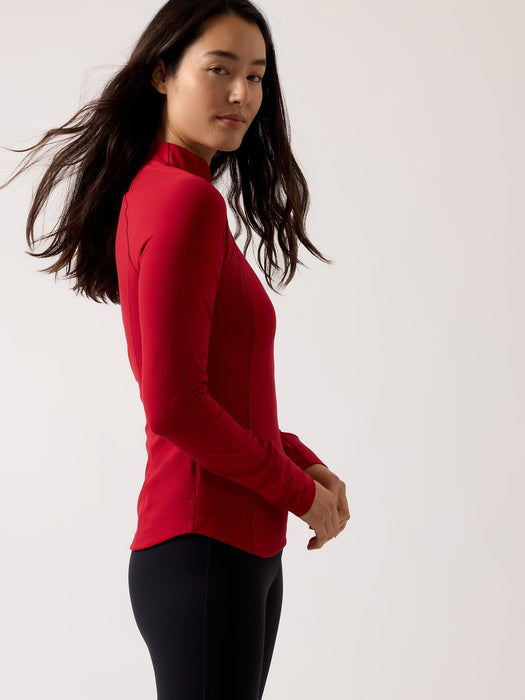 Salutation Half Zip - Candy Red