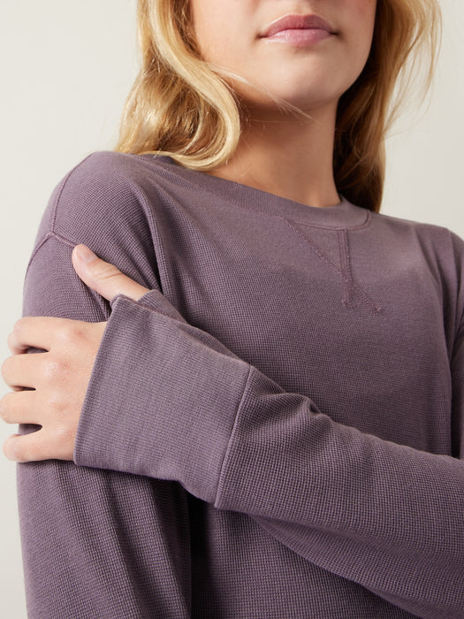 Wander Waffle Top - Dusk Violet