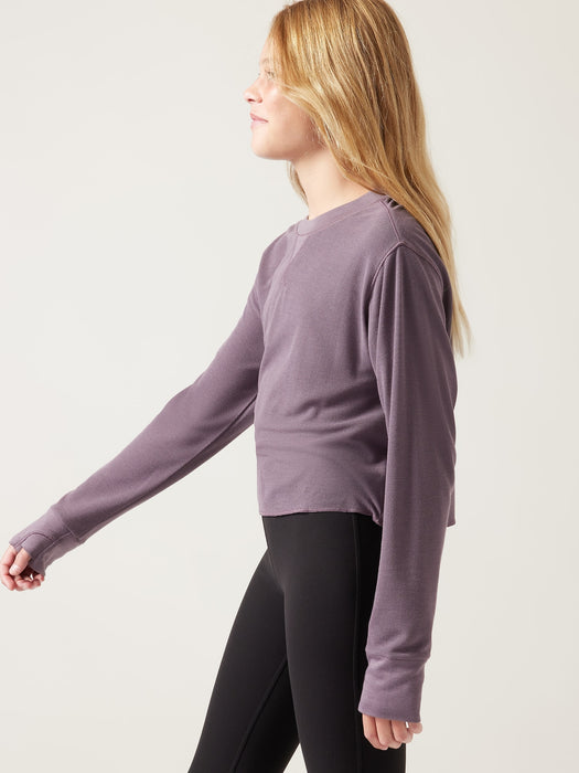 Wander Waffle Top - Dusk Violet