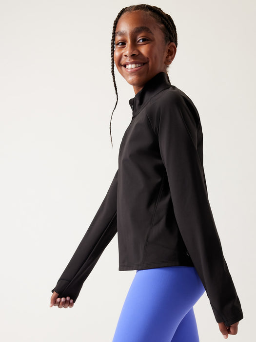 Athleta Girl Icebreaker Half Zip Top
