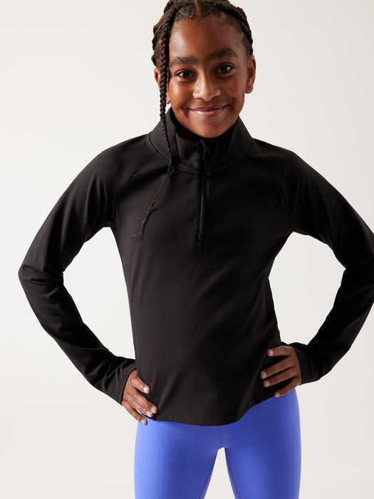Athleta Girl Icebreaker Half Zip Top