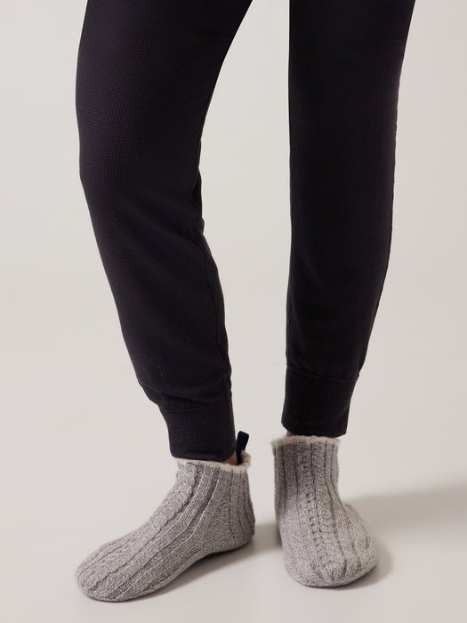 Bombas Cable Knit Marl Gripper Slipper