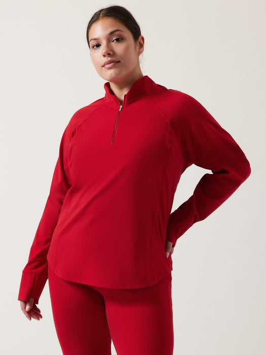 Salutation Half Zip - Candy Red
