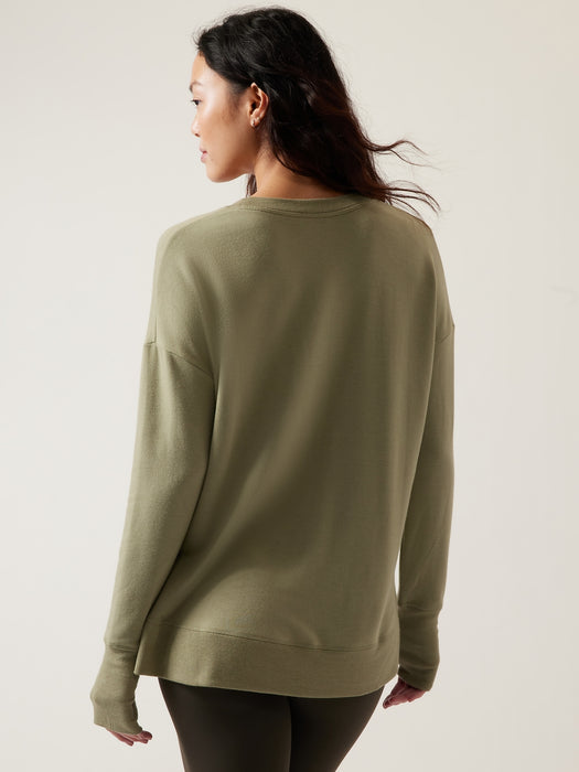 Coaster Luxe Sweatshirt - Eucalyptus Olive