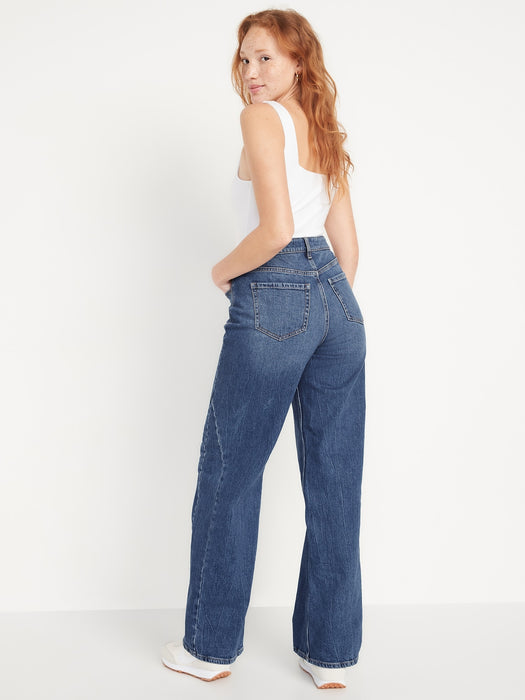 Extra High-Waisted Wide-Leg Jeans for Women