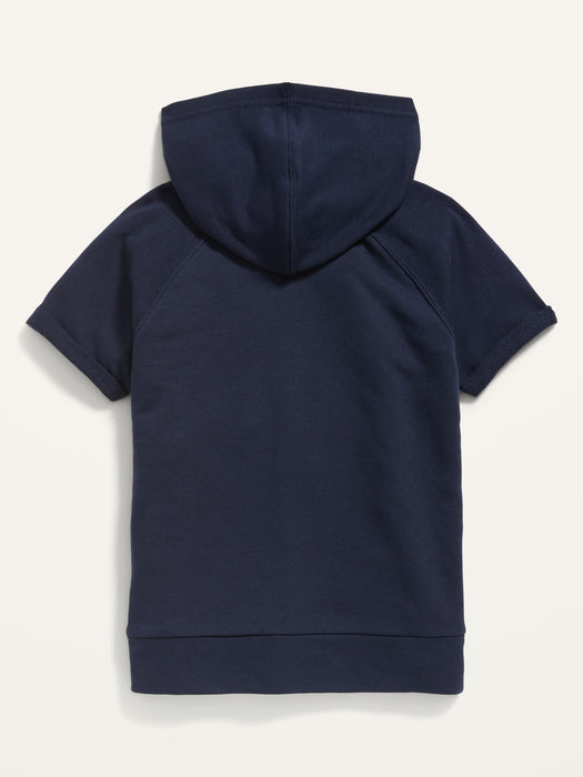 Logo-Graphic Short-Sleeve Pullover Hoodie for Boys
