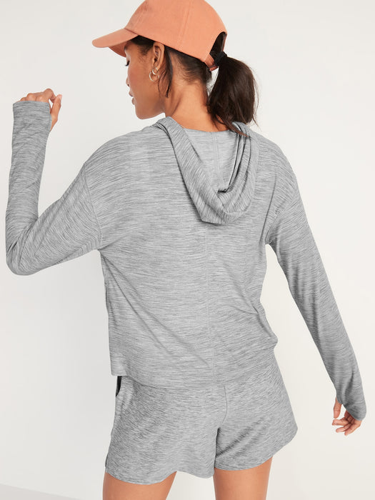 Breathe ON Slub-Knit Pullover Hoodie for Women