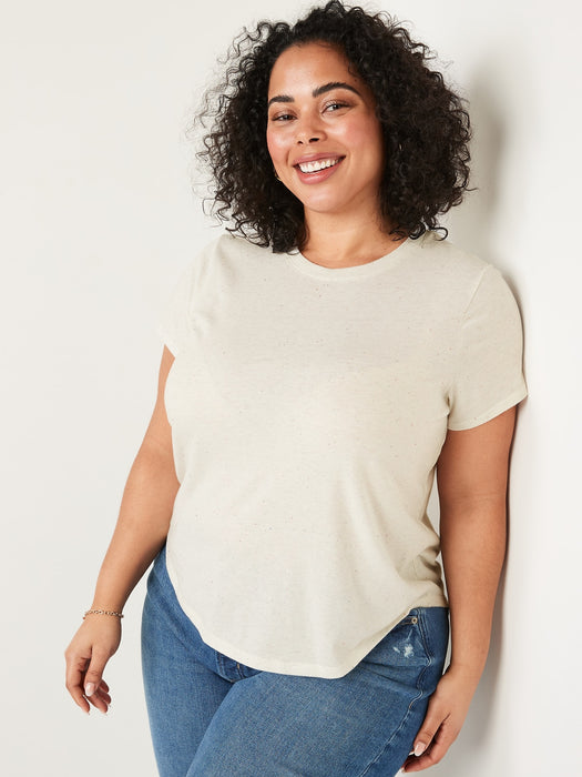 EveryWear Short-Sleeve Speckled T-Shirt for Women - White