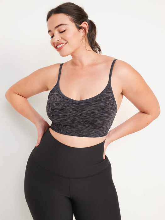 Light Support Seamless Convertible Racerback Sports Bra for Women XS-4X