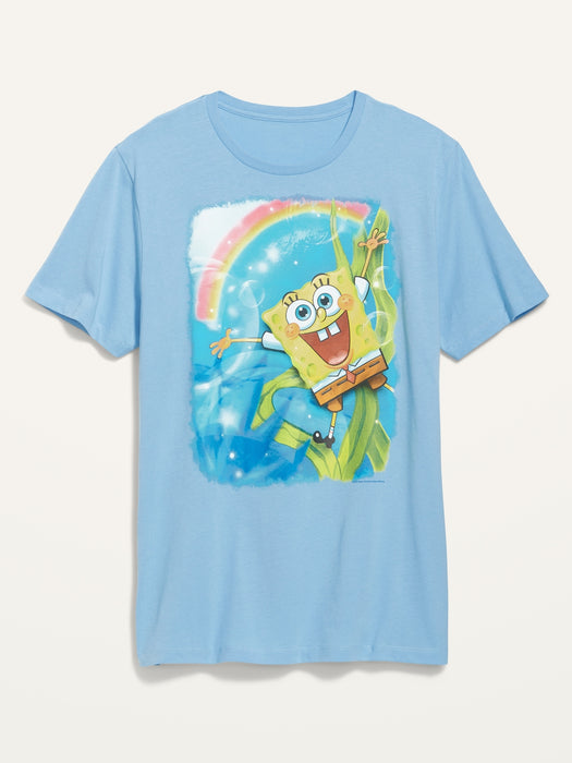SpongeBob SquarePants™ Matching Gender-Neutral Graphic T-Shirt for Adults - Blue
