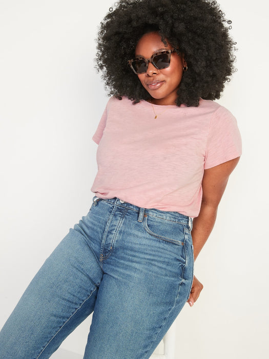EveryWear Slub-Knit T-Shirt for Women - Pink