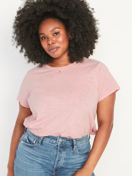 EveryWear Slub-Knit T-Shirt for Women - Pink