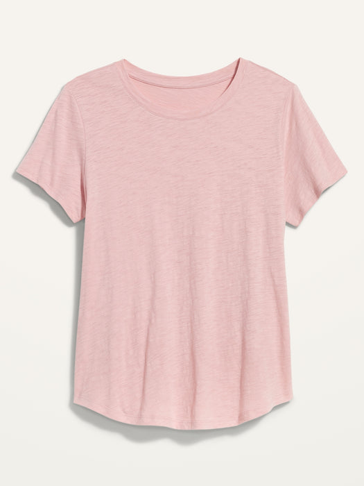 EveryWear Slub-Knit T-Shirt for Women - Pink